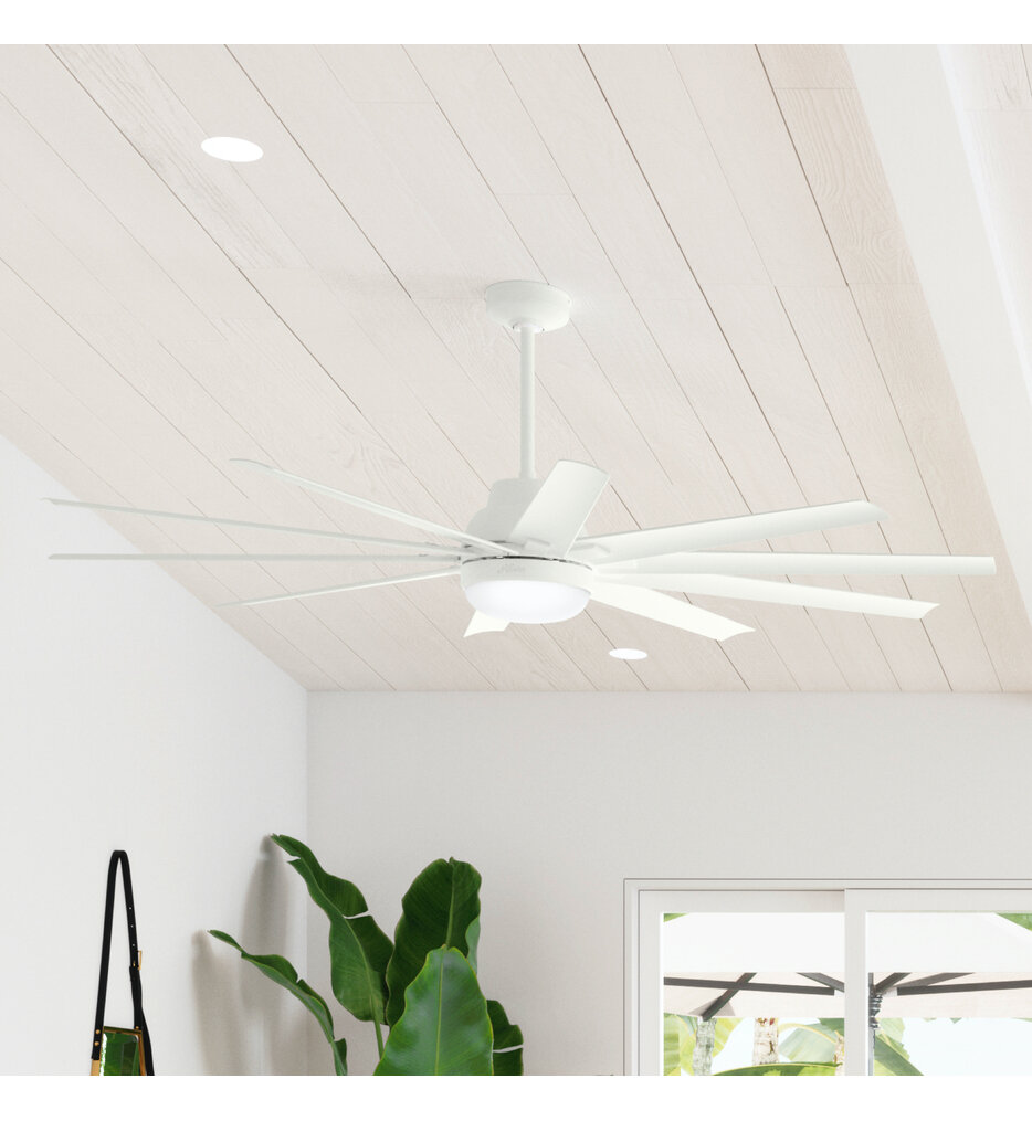 thumbnail interactive-video image 1 of 70\" Kichler Monarch Patio Copper Ceiling Fan With Wall Control - #73R70... 1 of 11