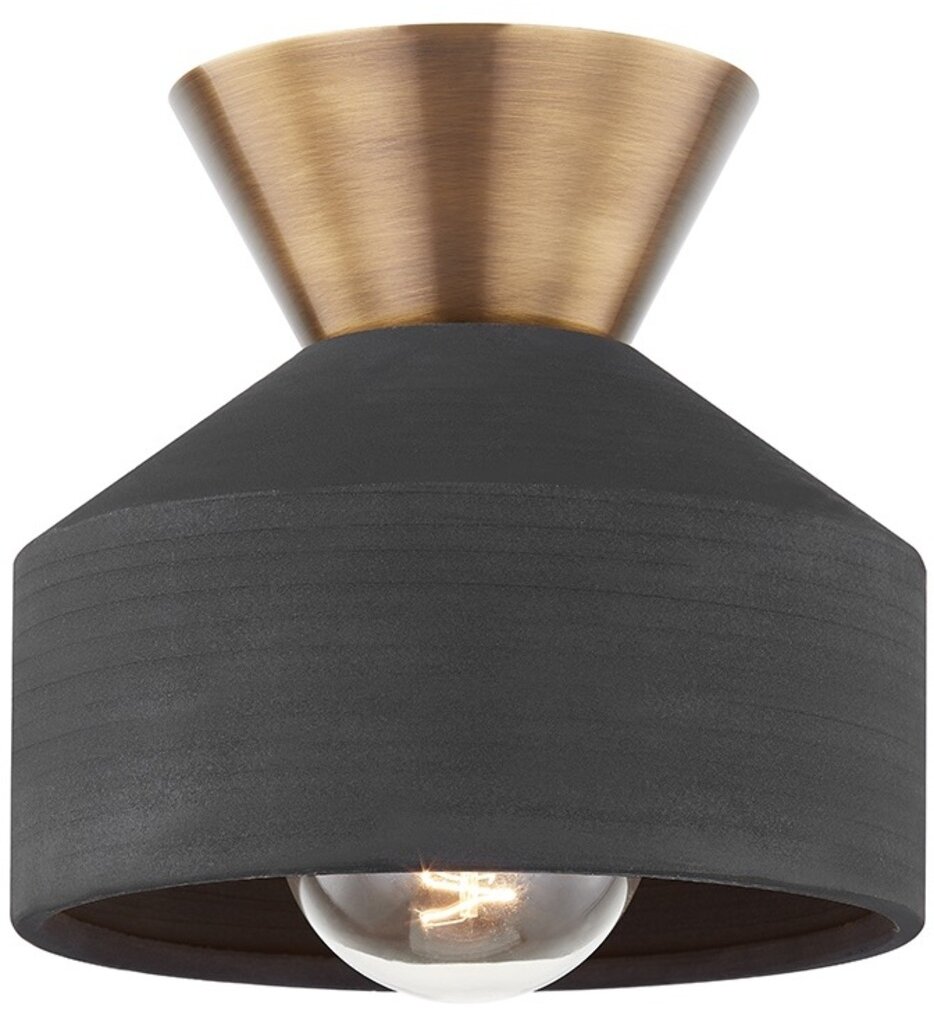 Troy Lighting - C9808-PBR/CBK - Covina 7.75" Flush Mount