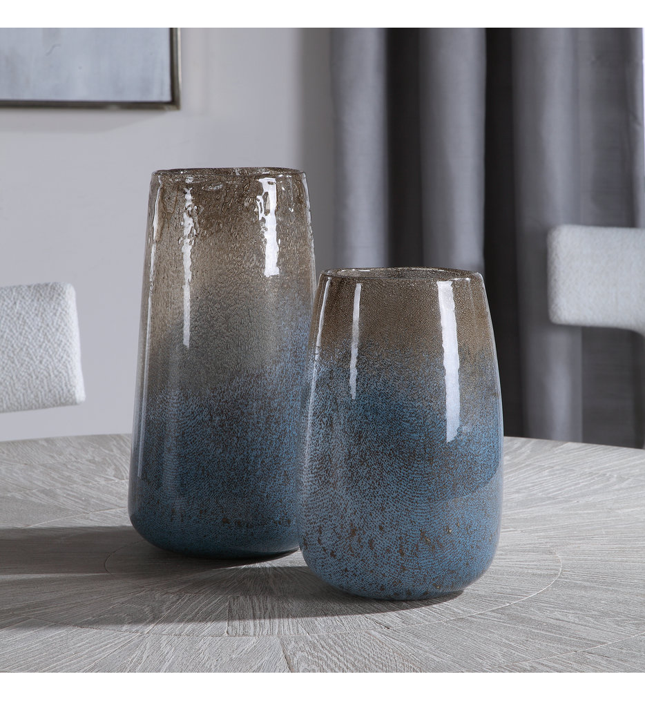 Ione Seeded Glass Vases (Set of 2)