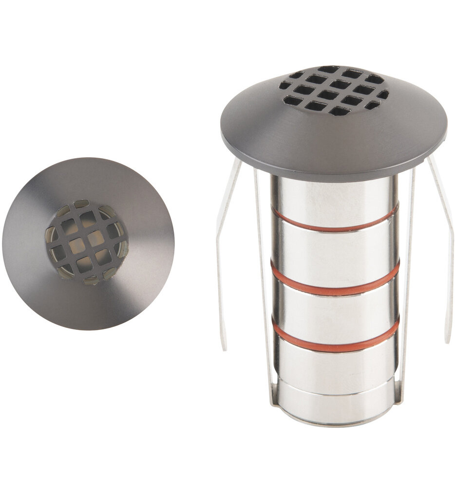 WAC Lighting - LED 1in 12V Round Beveled Top Inground Indicator Light with Honeycomb Louver for Glare Control