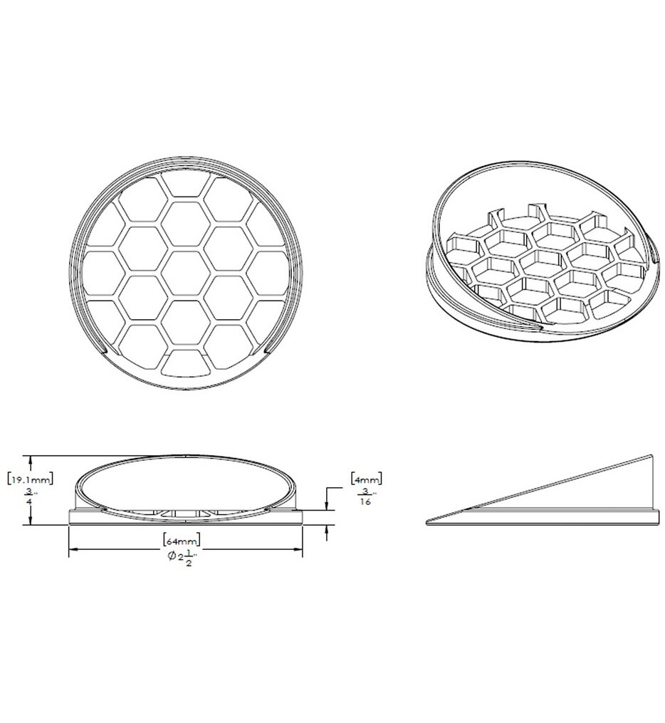 Snap-on Honeycomb Louver Glare Control for Landscape Lighting Accent Light