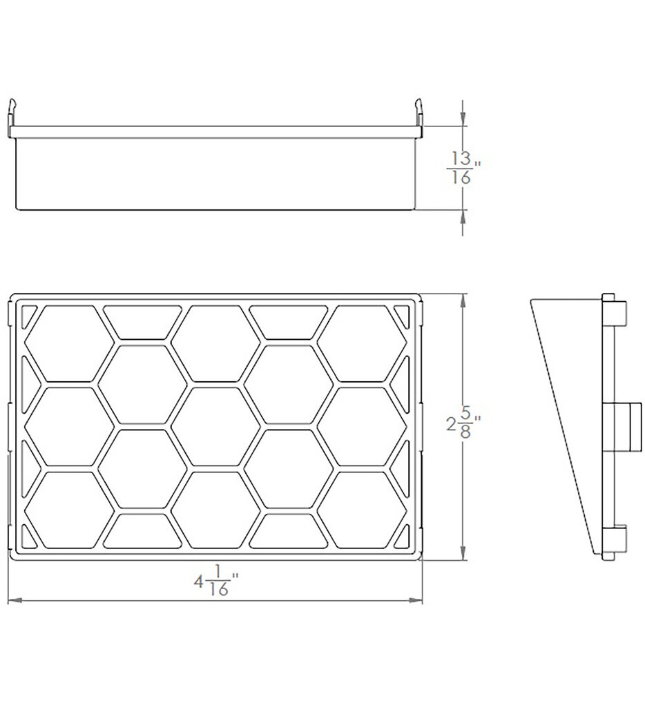 Snap-on Honeycomb Louver Glare Control for Landscape Lighting Wall Wash