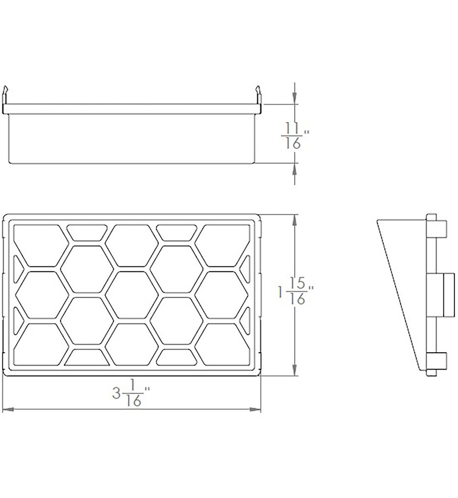 Snap-on Honeycomb Louver Glare Control for Landscape Lighting Mini Wall Wash