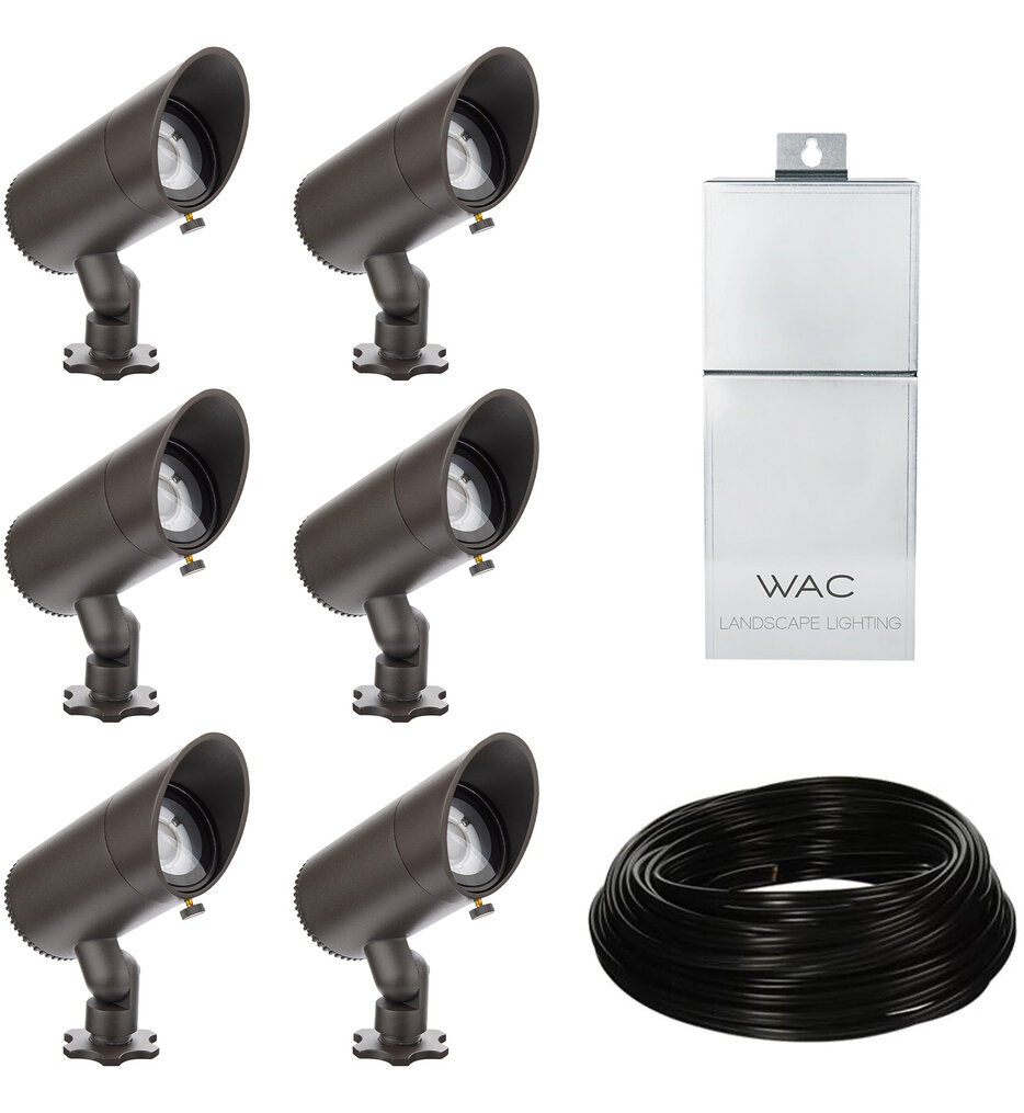 WAC Lighting - LED 12V Landscape Lighting Kit with Basic Accent Light