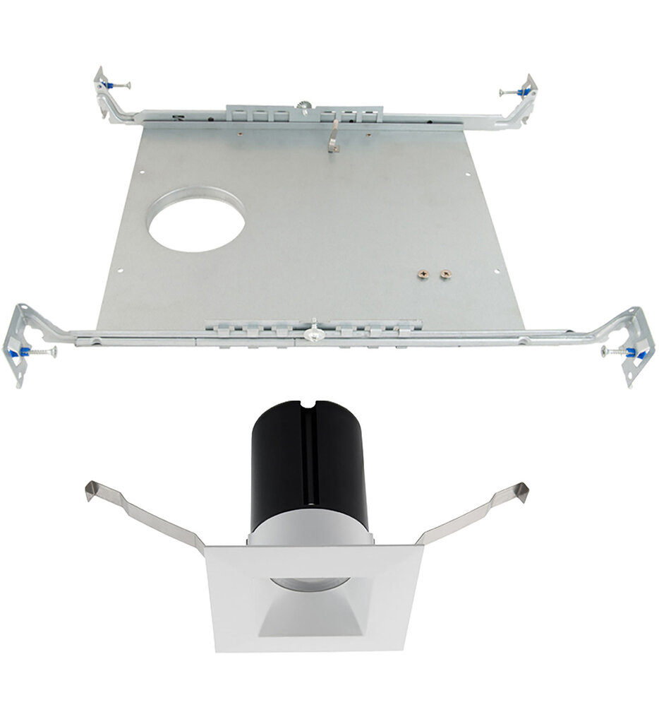 Ion LED 2in Square Recessed Light with New Construction Frame-in Kit