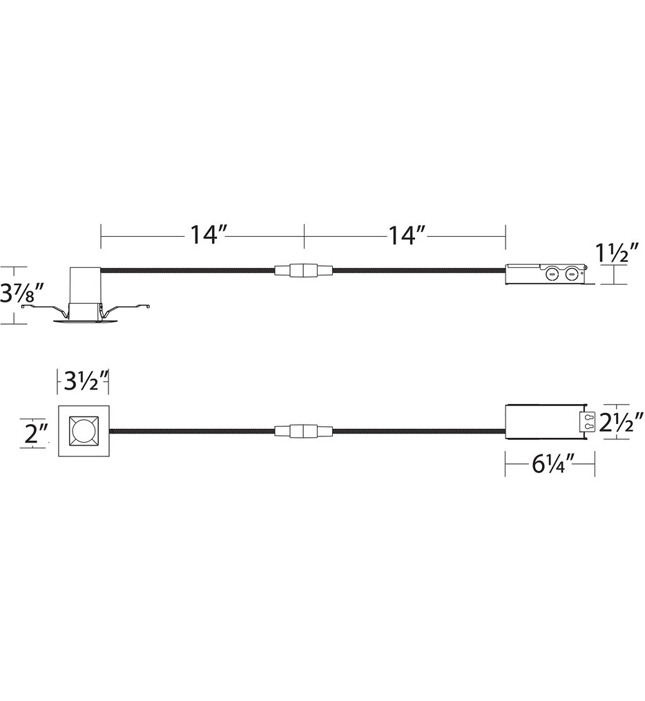 Ion LED 2in Square Recessed Light with Remodel Housing