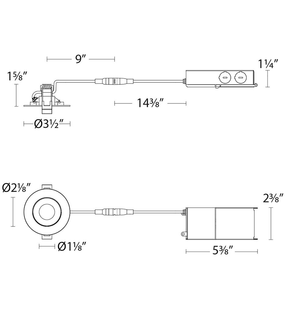 Lotos 2in LED Round Adjustable Recessed Kit