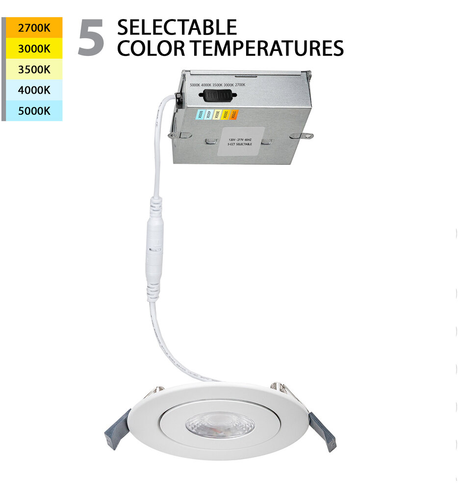 Lotos 4in LED 5-CCT Round Adjustable Recessed Kit
