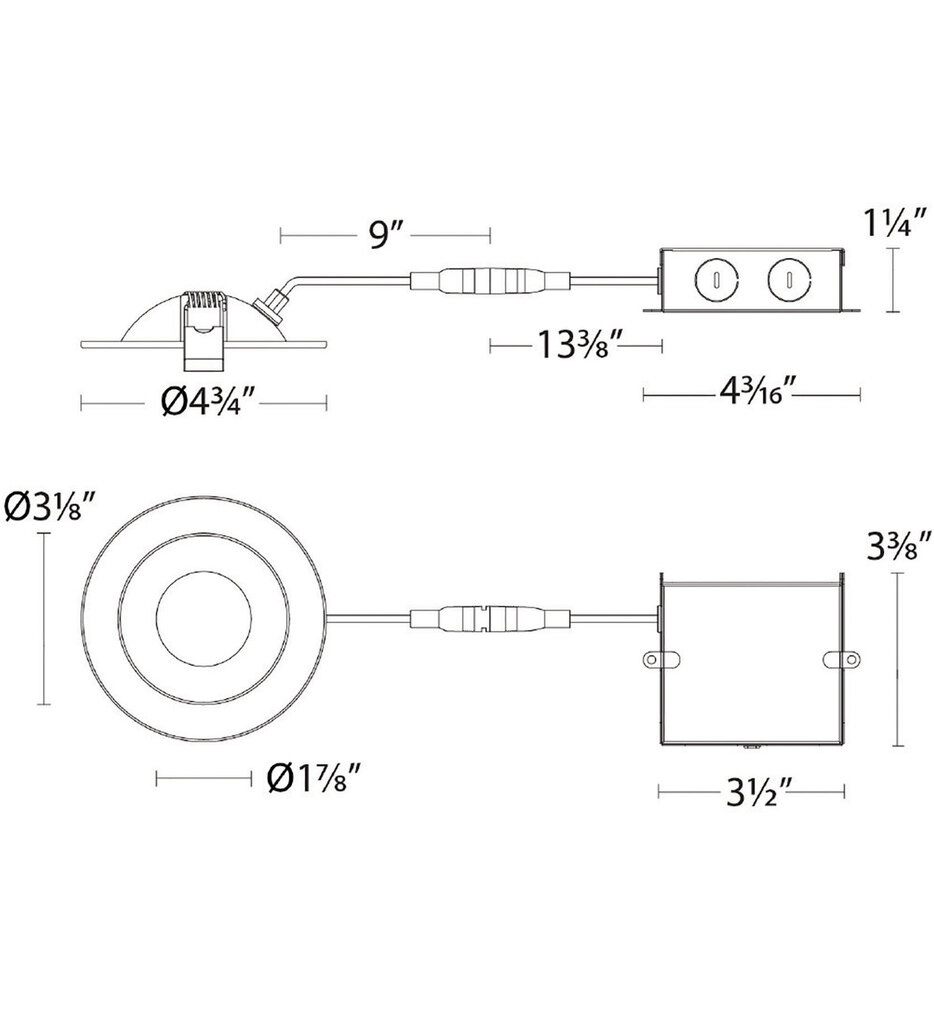 Lotos 4in LED 5-CCT Round Adjustable Recessed Kit