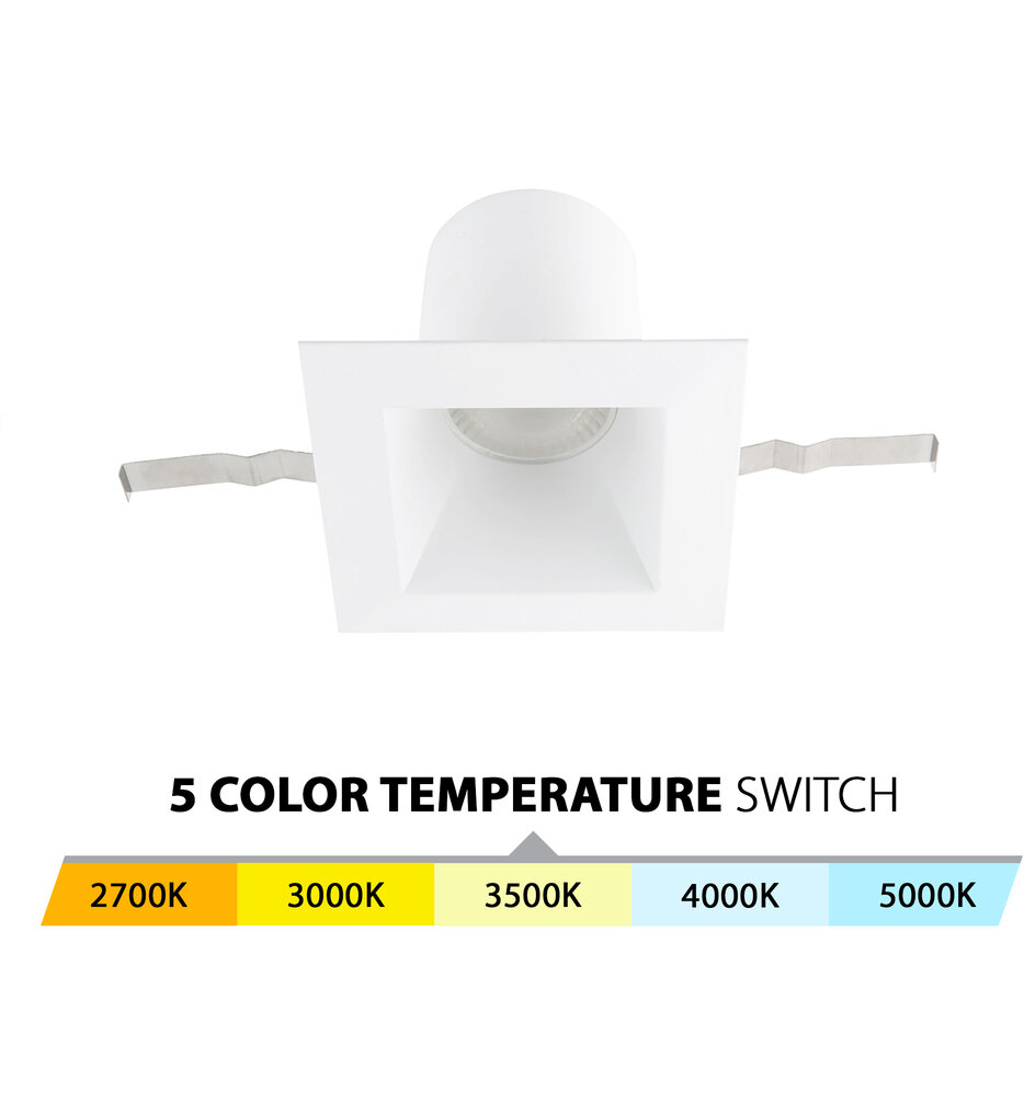 Blaze LED 6in Square Recessed Light with Remodel Housing 5-CCT Selectable