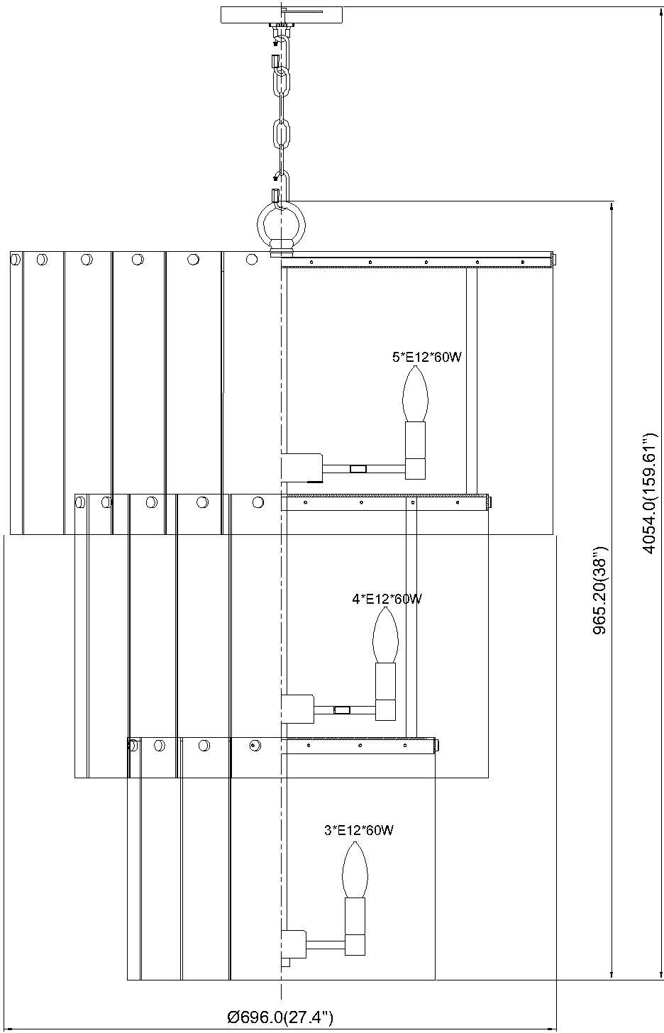 Glacier 27.5" Chandelier