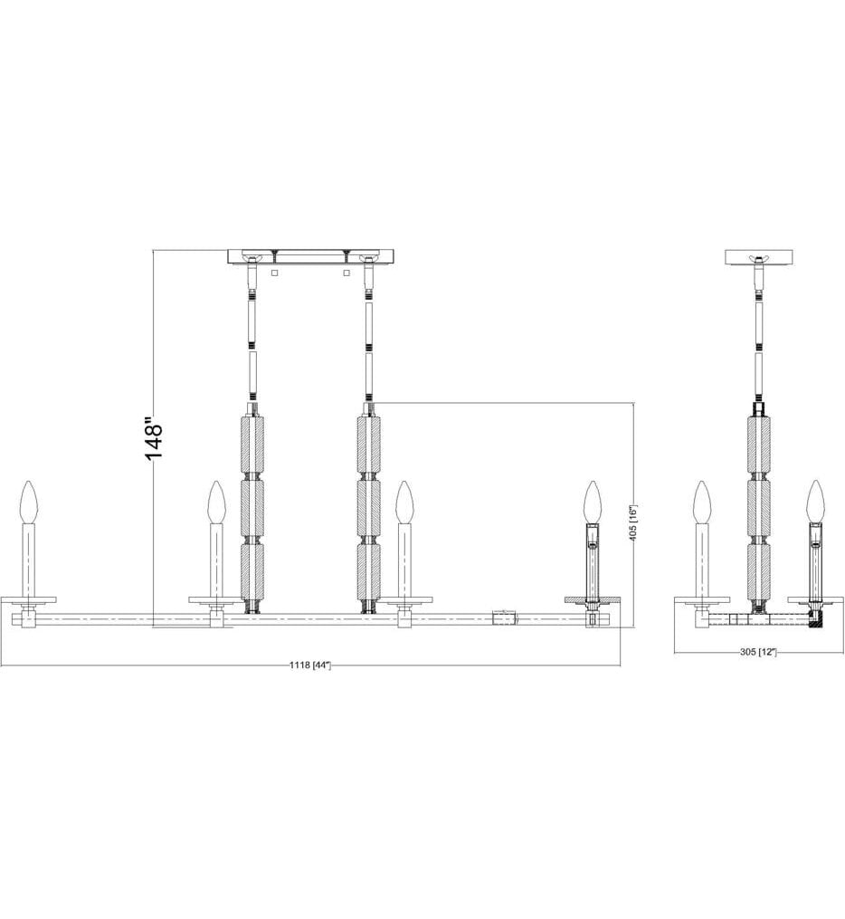 Kaden 44" Linear Suspension