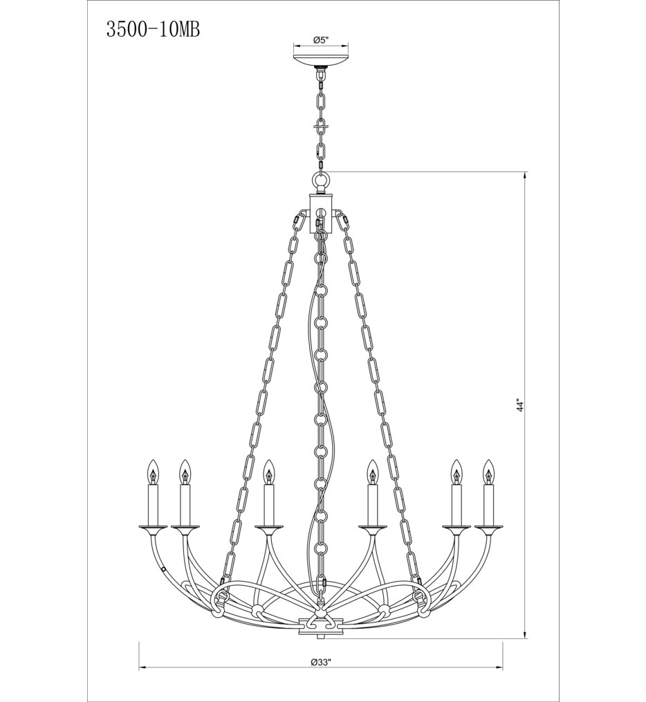 Arabella 33" Chandelier