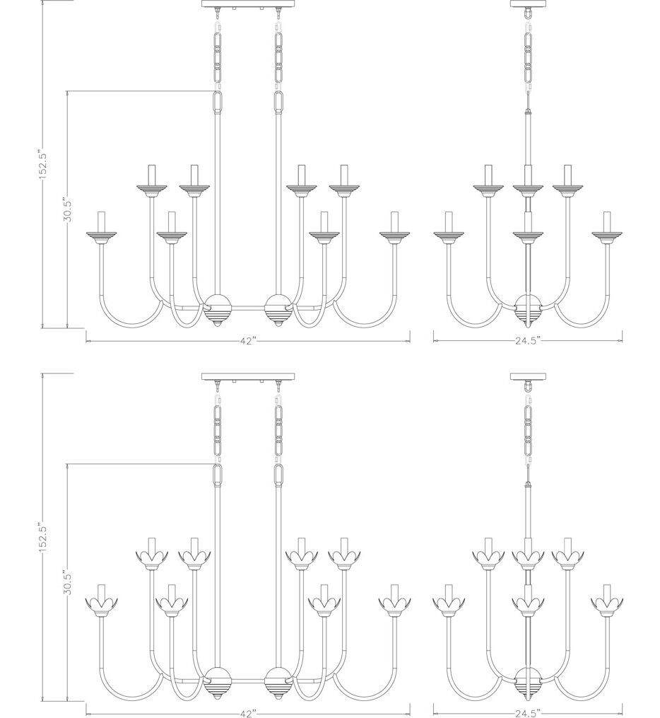 Allistair 42" Linear Suspension