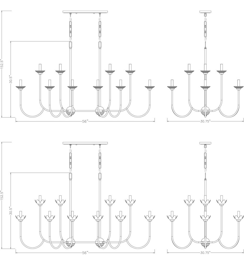 Allistair 56" Linear Suspension