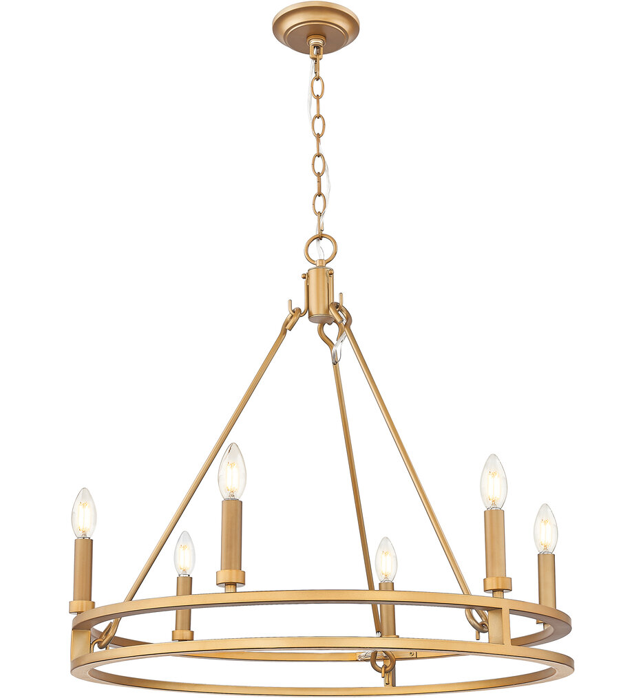 Z-Lite - 4005-6SBR - Dennison 27.5-inch Chandelier