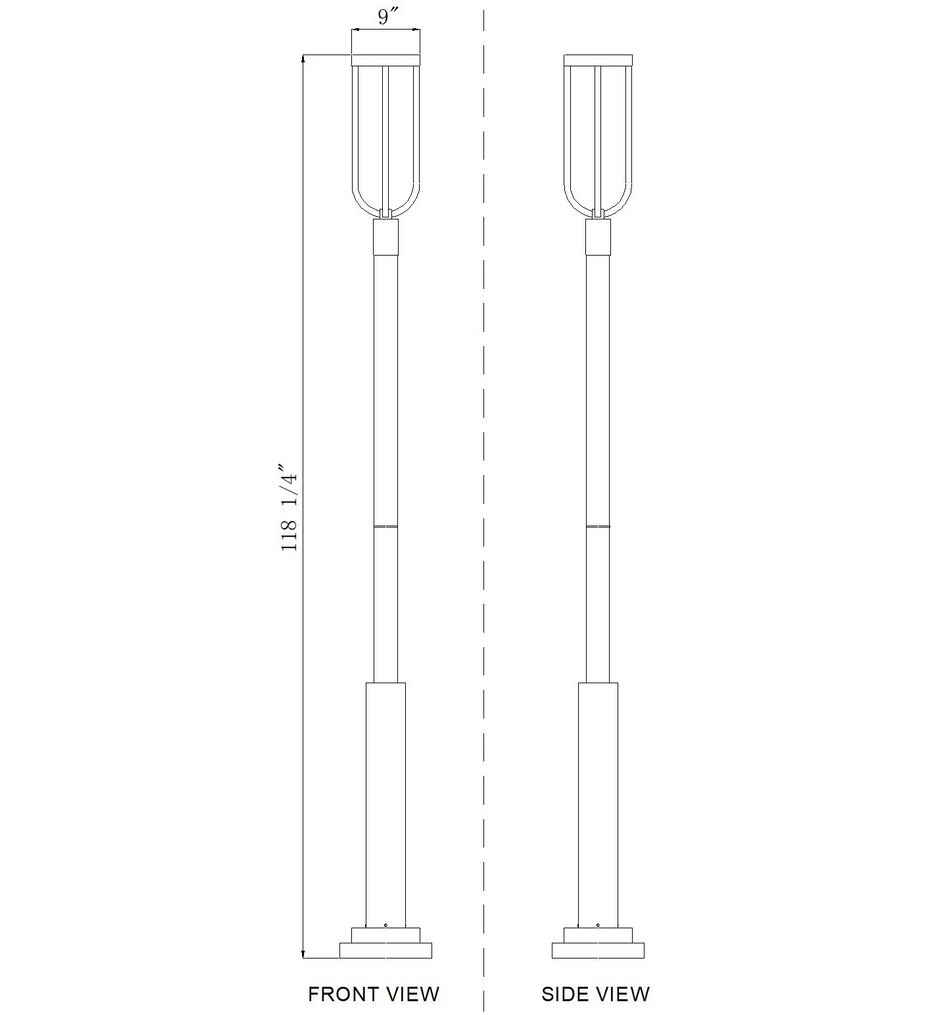 Leland 118.25" Outdoor Post Mount