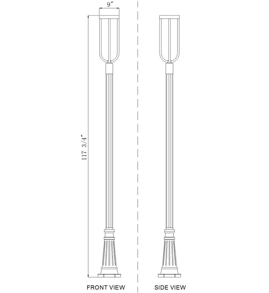Leland 117.75" Outdoor Post Mount