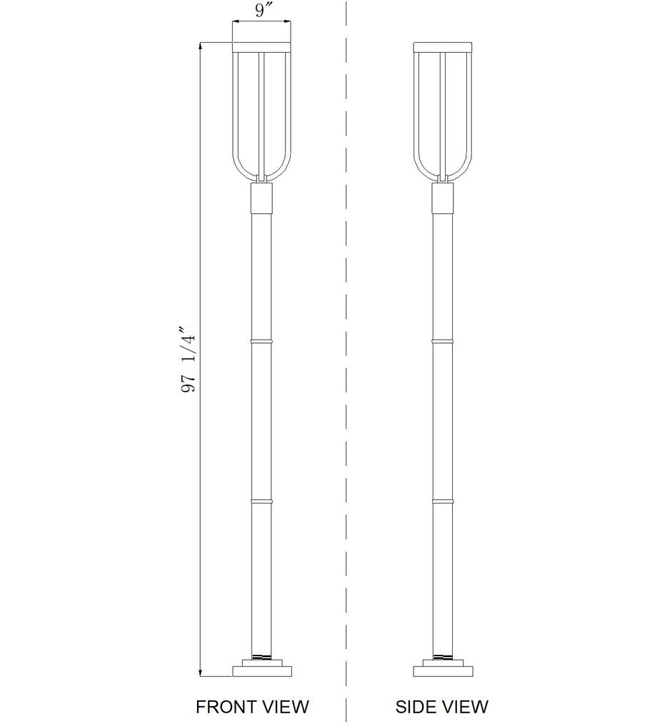 Leland 97.25" Outdoor Post Mount