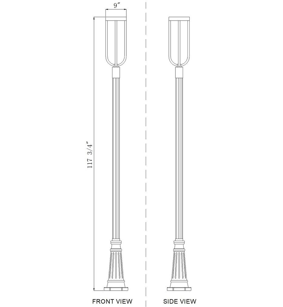 Leland 117.75" Outdoor Post Mount