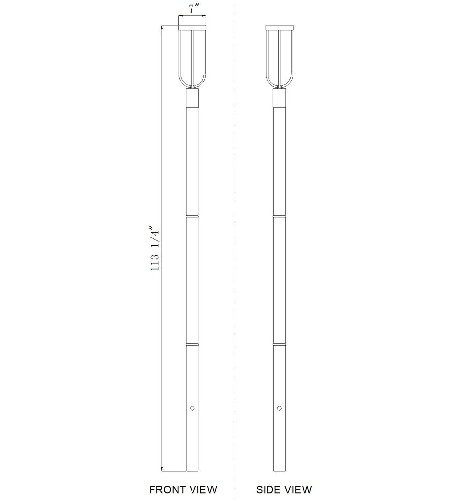 Leland 113.25" Outdoor Post Mount