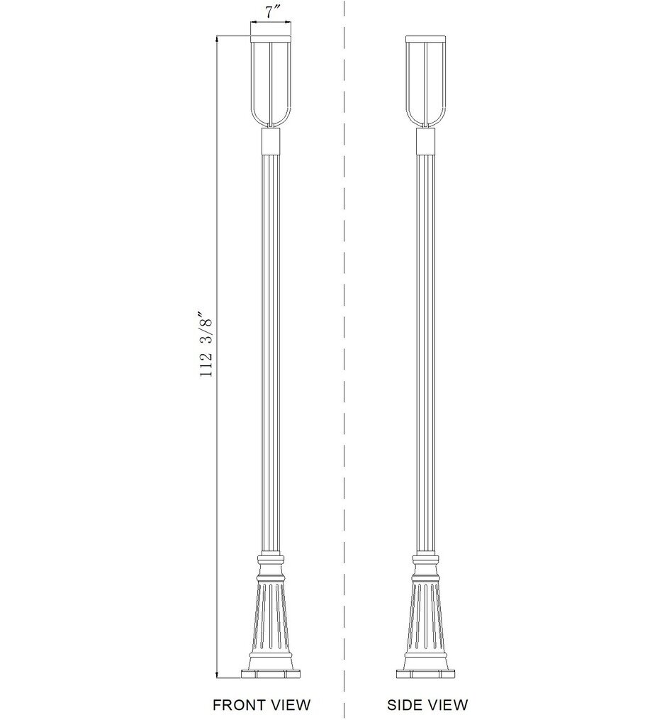 Leland 112.5" Outdoor Post Mount