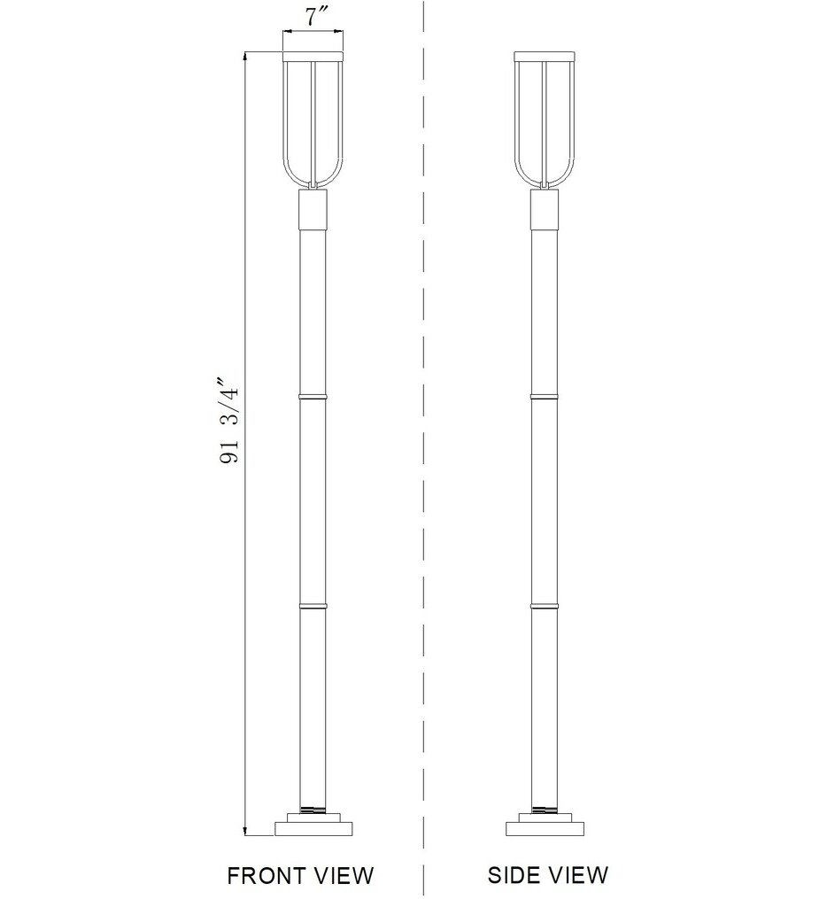 Leland 91.75" Outdoor Post Mount