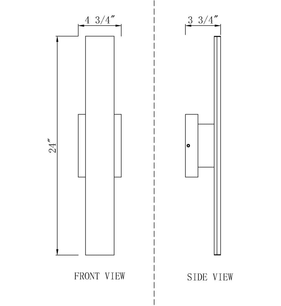 Stylet 24" Outdoor Wall Sconce