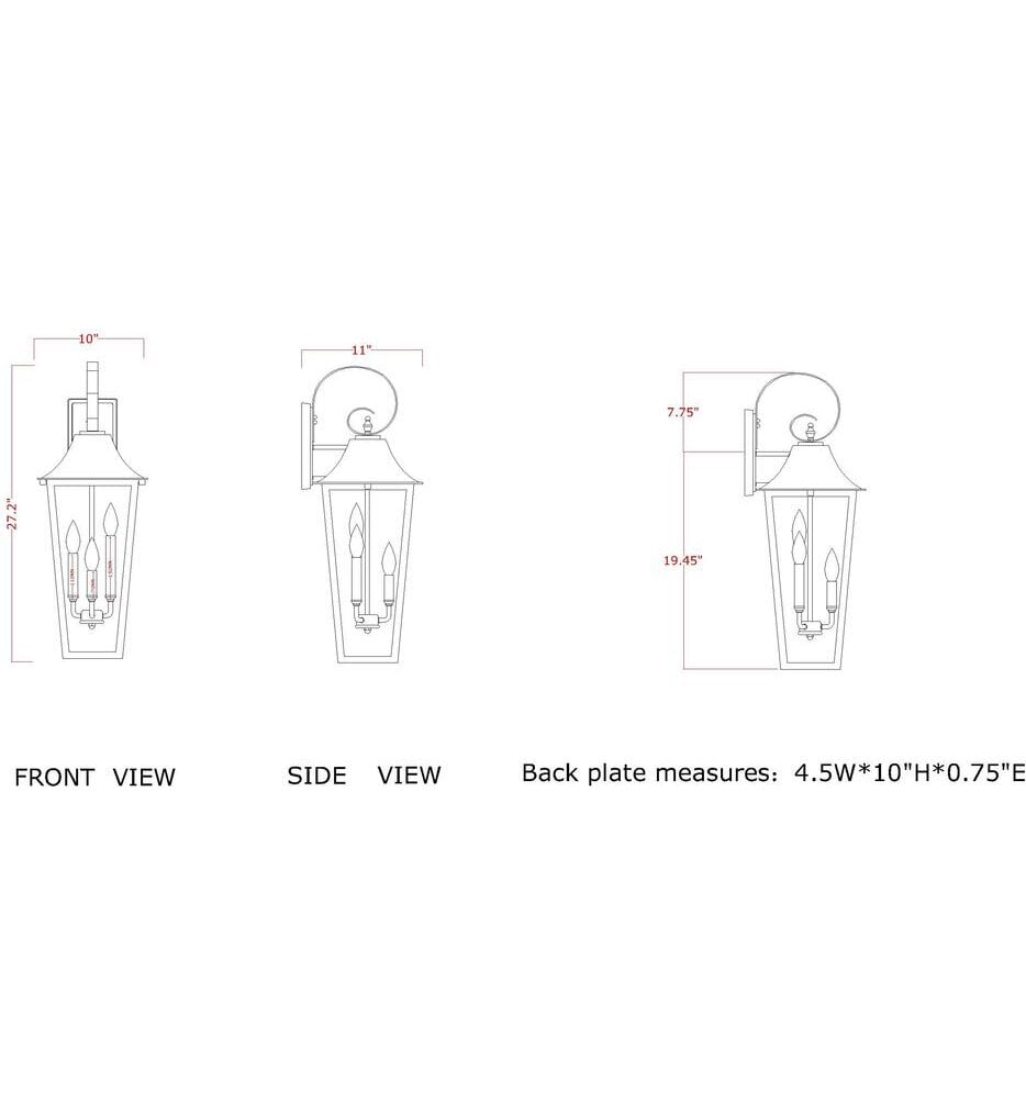 Gannon 27.25" Outdoor Wall Sconce