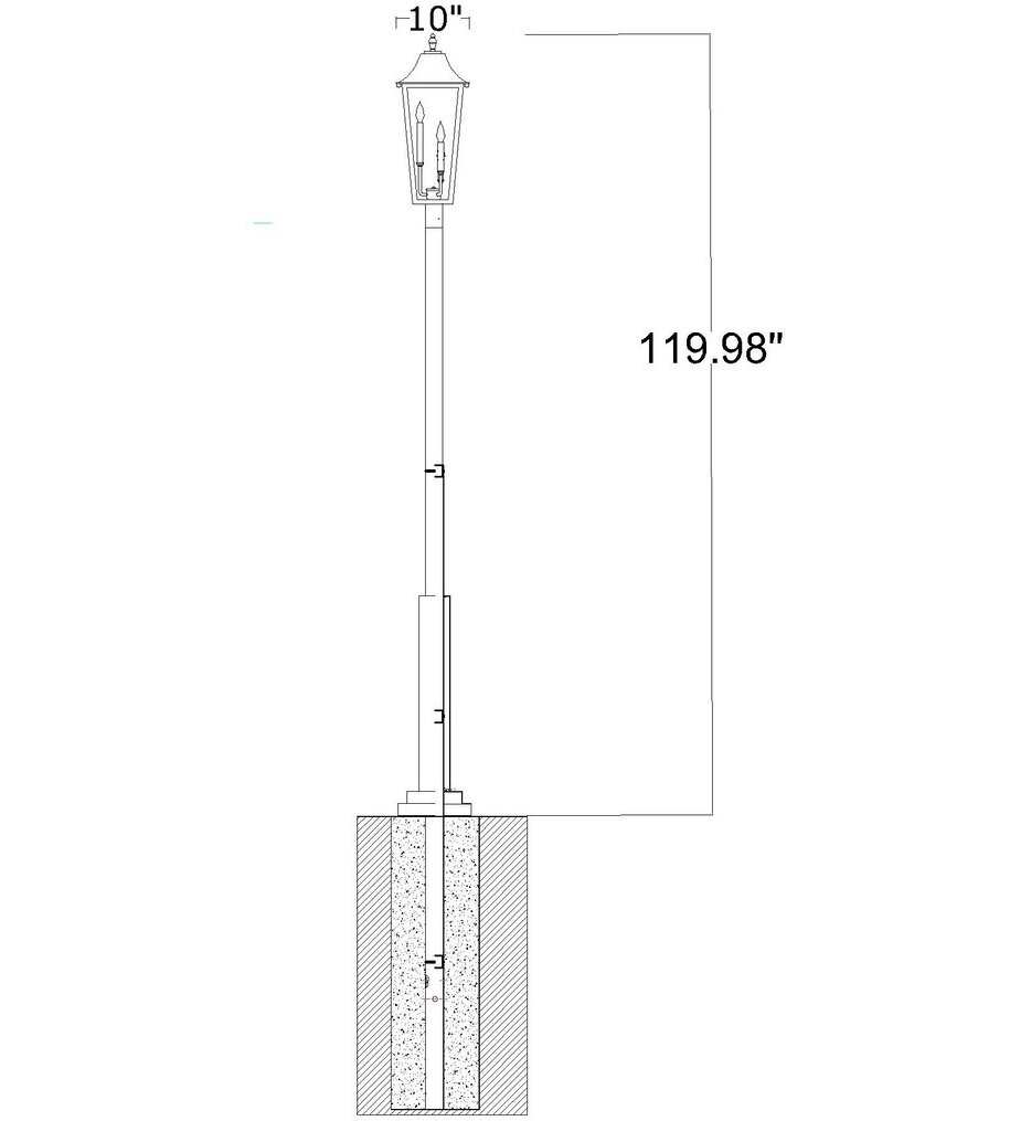 Gannon 121.5" Outdoor Post Light