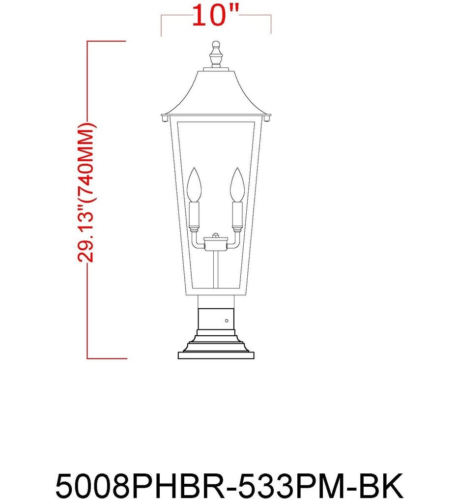 Gannon 28.75" Outdoor Pier Mount