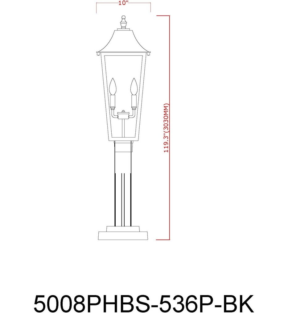 Gannon 119.25" Outdoor Post Light