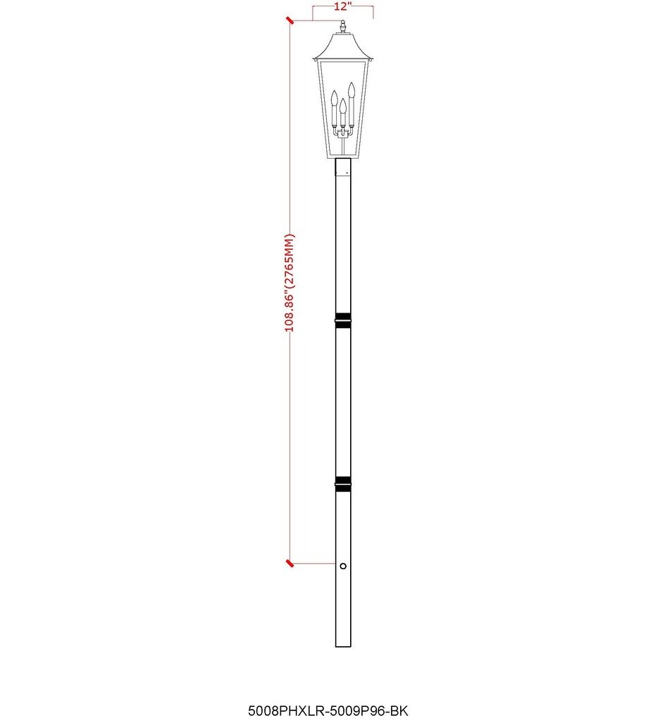 Gannon 125.5" Outdoor Post Light