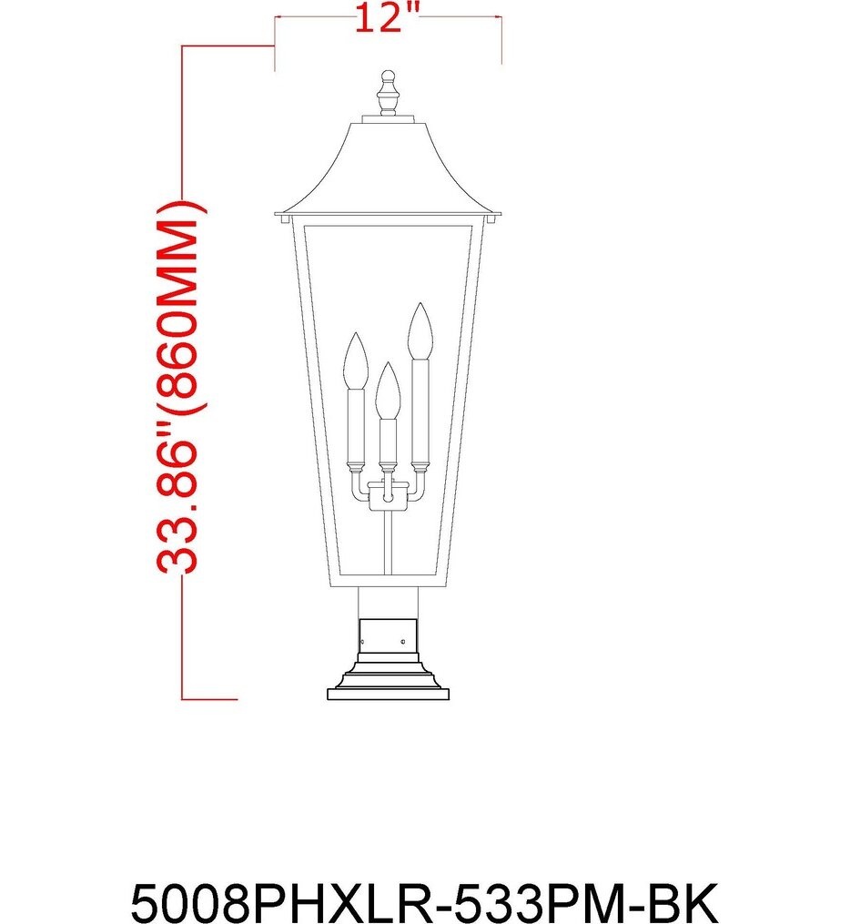 Gannon 33.5" Outdoor Pier Mount