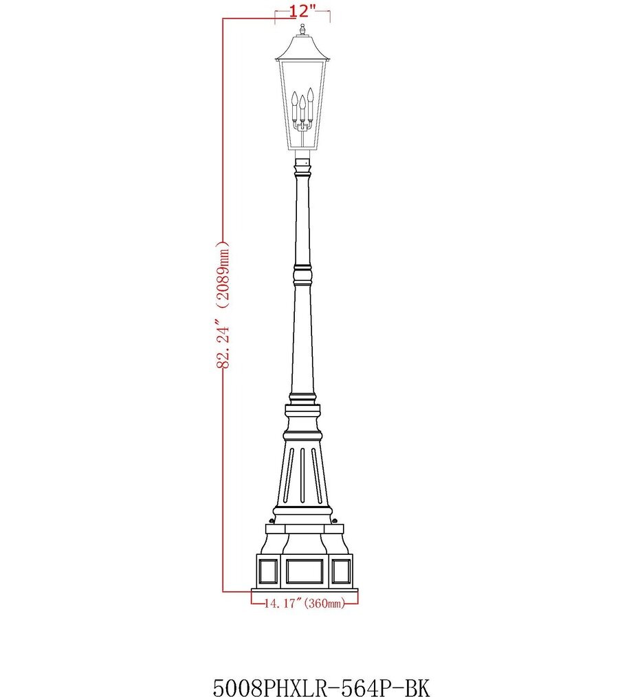 Gannon 113.5" Outdoor Post Light