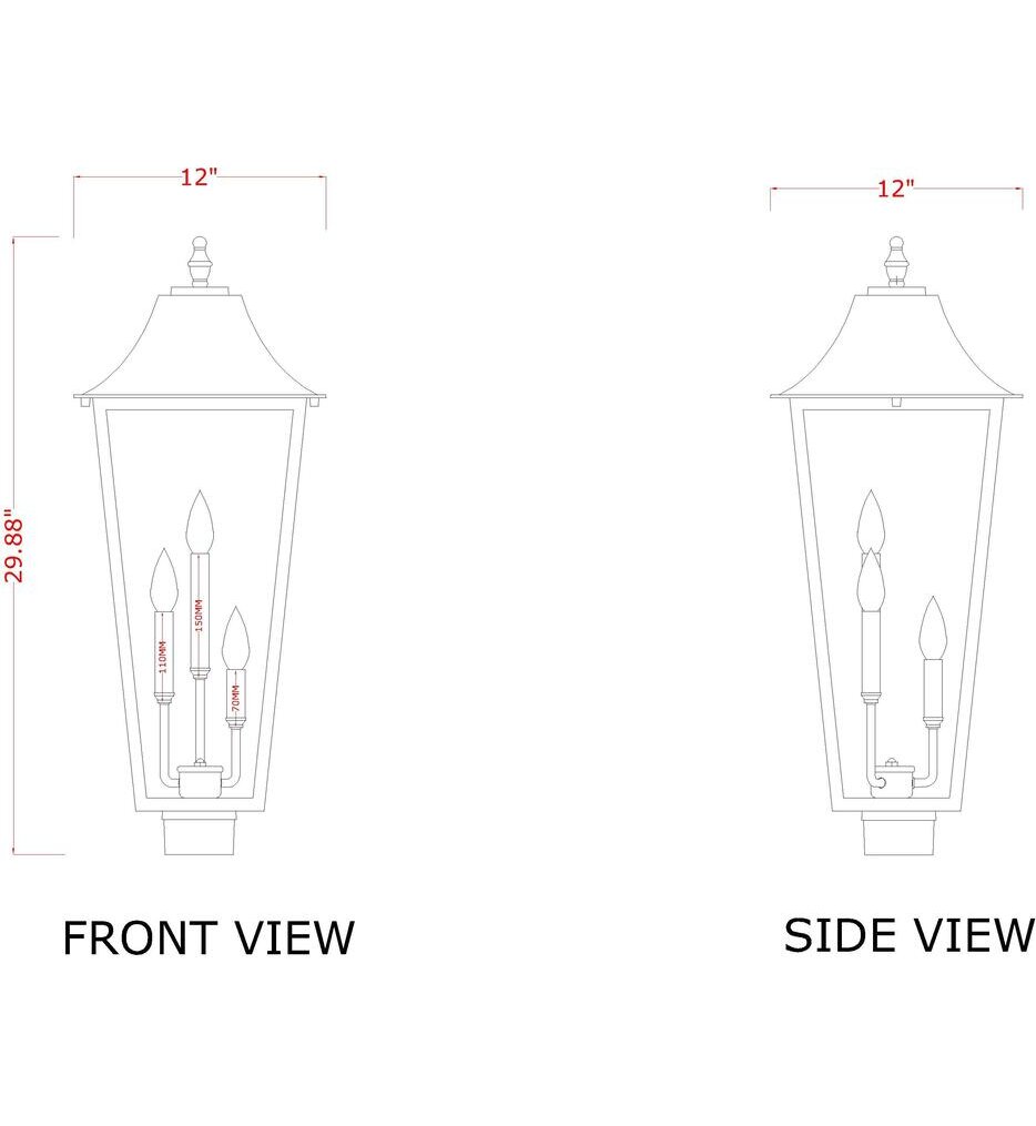 Gannon 30" Outdoor Post Light