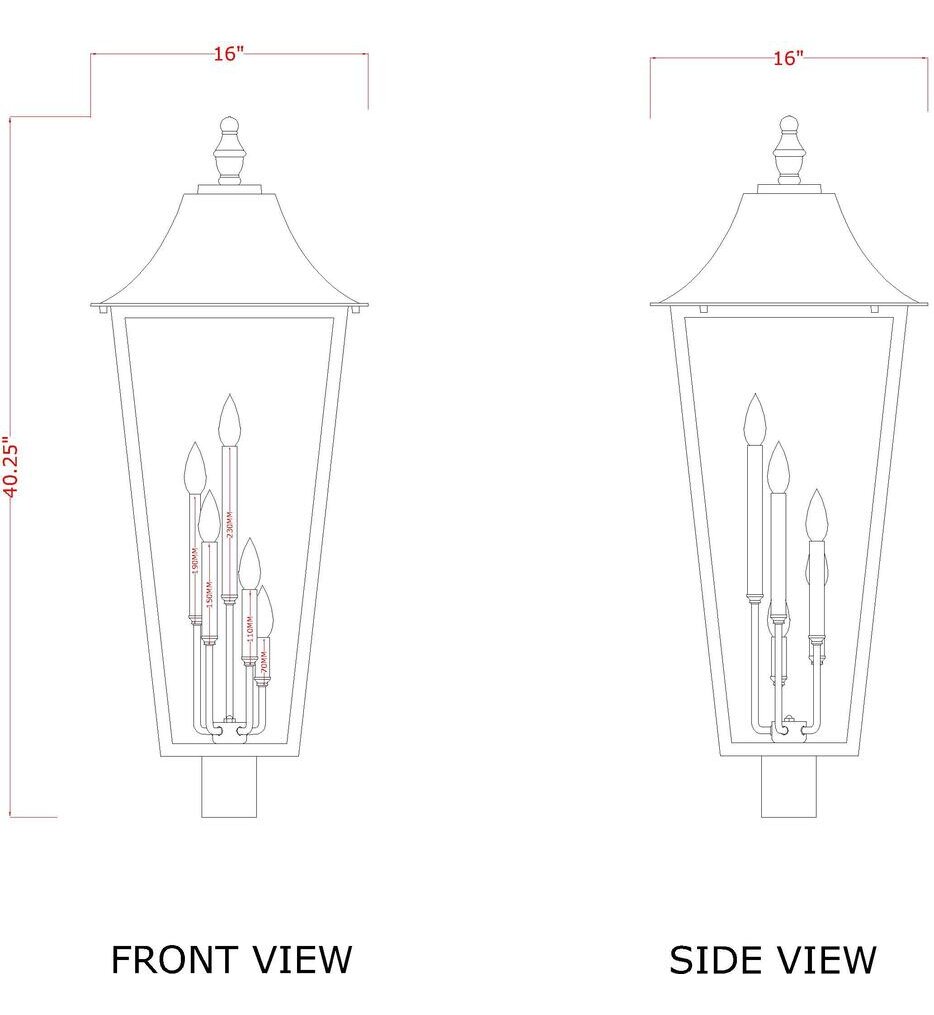 Gannon 40.25" Outdoor Post Light
