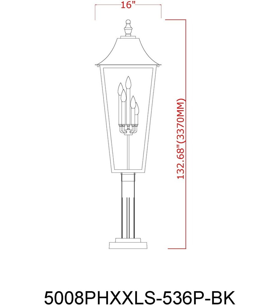 Gannon 132.75" Outdoor Post Light