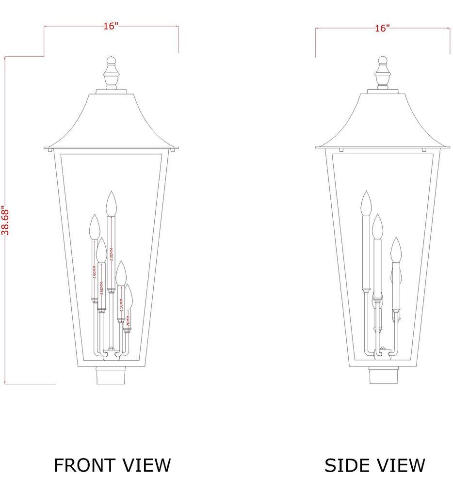 Gannon 38.75" Outdoor Post Light