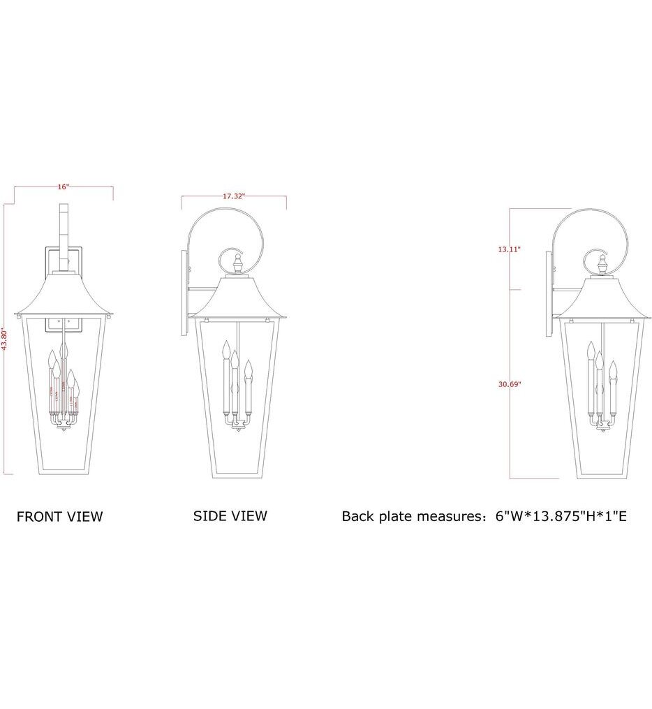 Gannon 44" Outdoor Wall Sconce