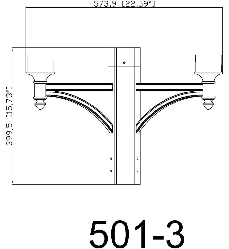 Outdoor 15.75" Outdoor Post