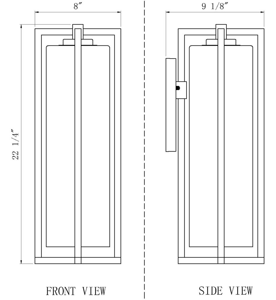 Aura 22.25" Outdoor Wall Sconce
