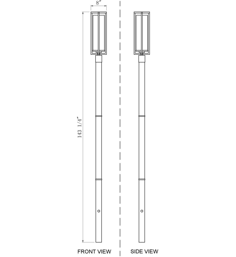 Aura 143.75" Outdoor Post Light