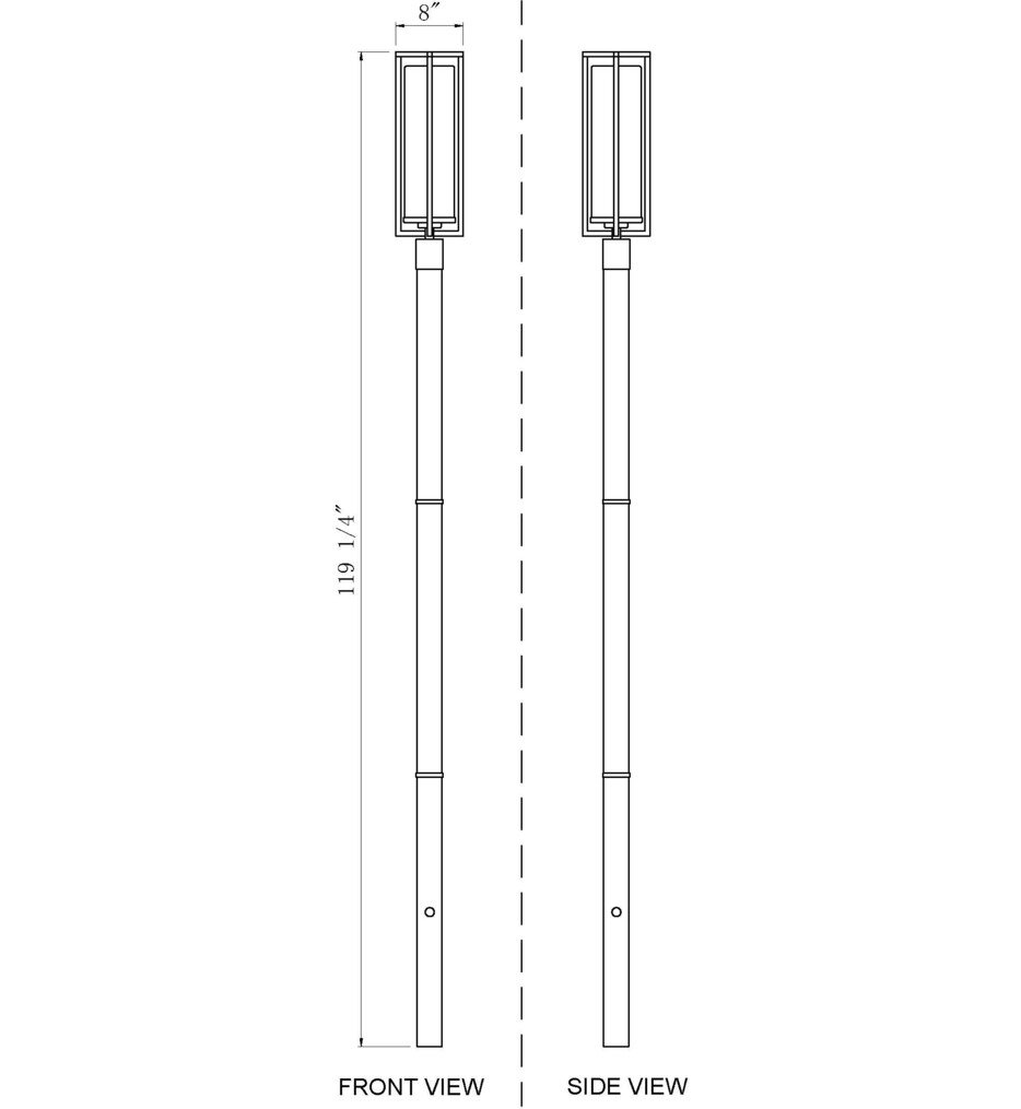 Aura 119.75" Outdoor Post Light