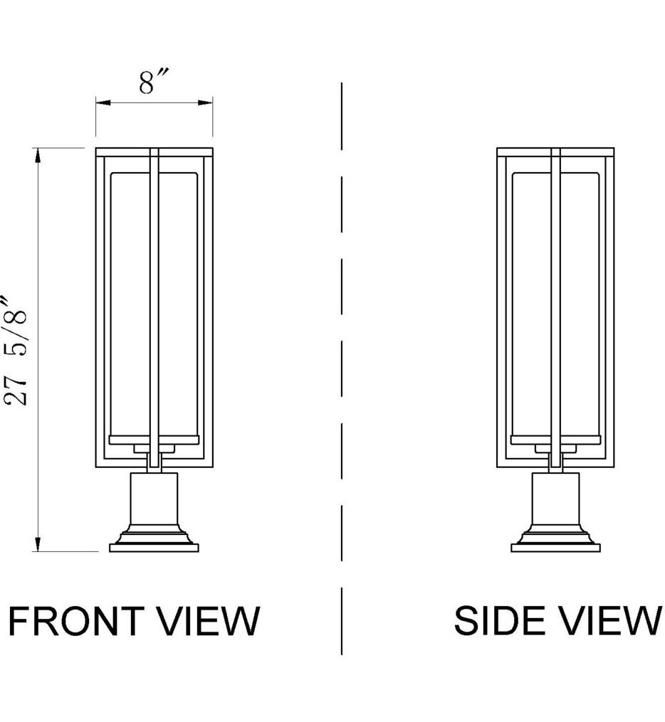 Aura 27.75" Outdoor Pier Mount
