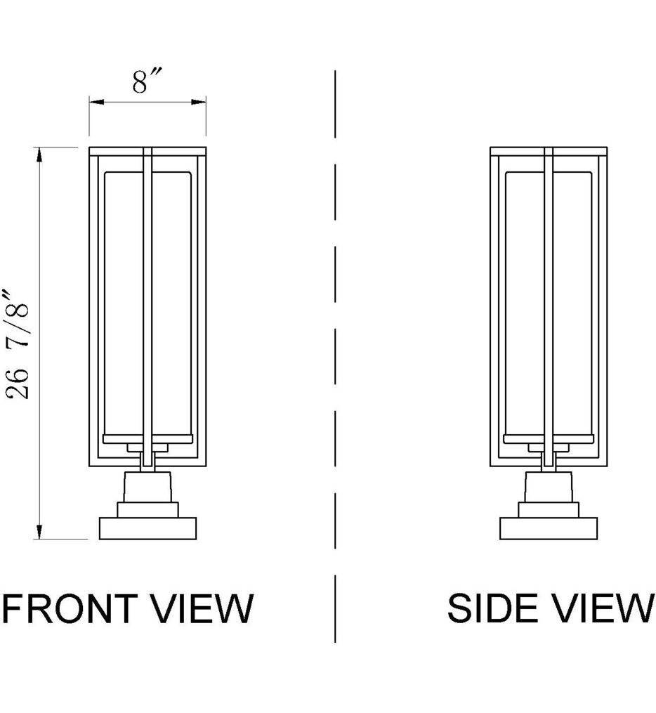 Aura 27" Outdoor Pier Mount