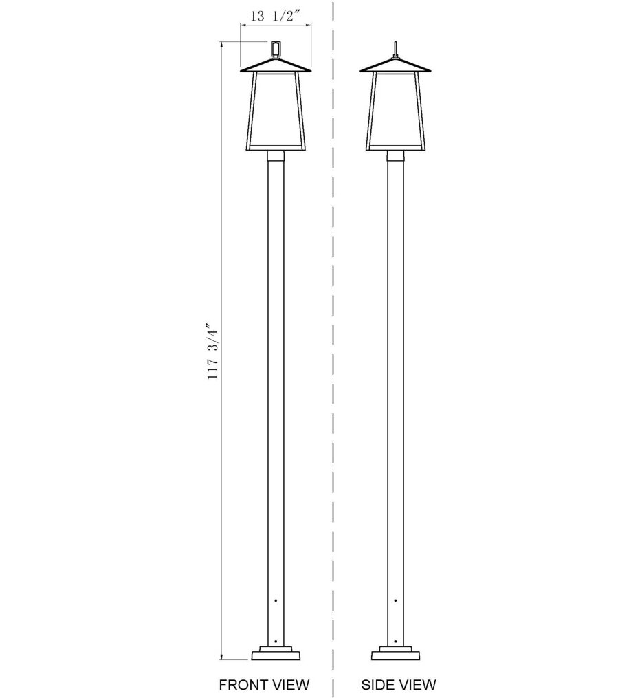 Rainer 116.75" Outdoor Post Light