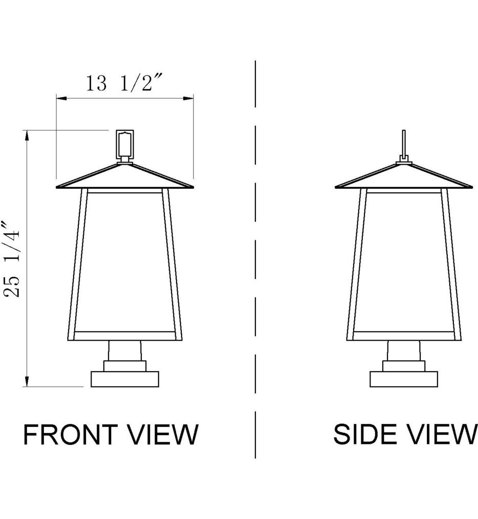 Rainer 25.25" Outdoor Pier Mount
