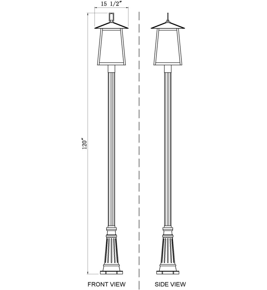 Rainer 121.5" Outdoor Post Light