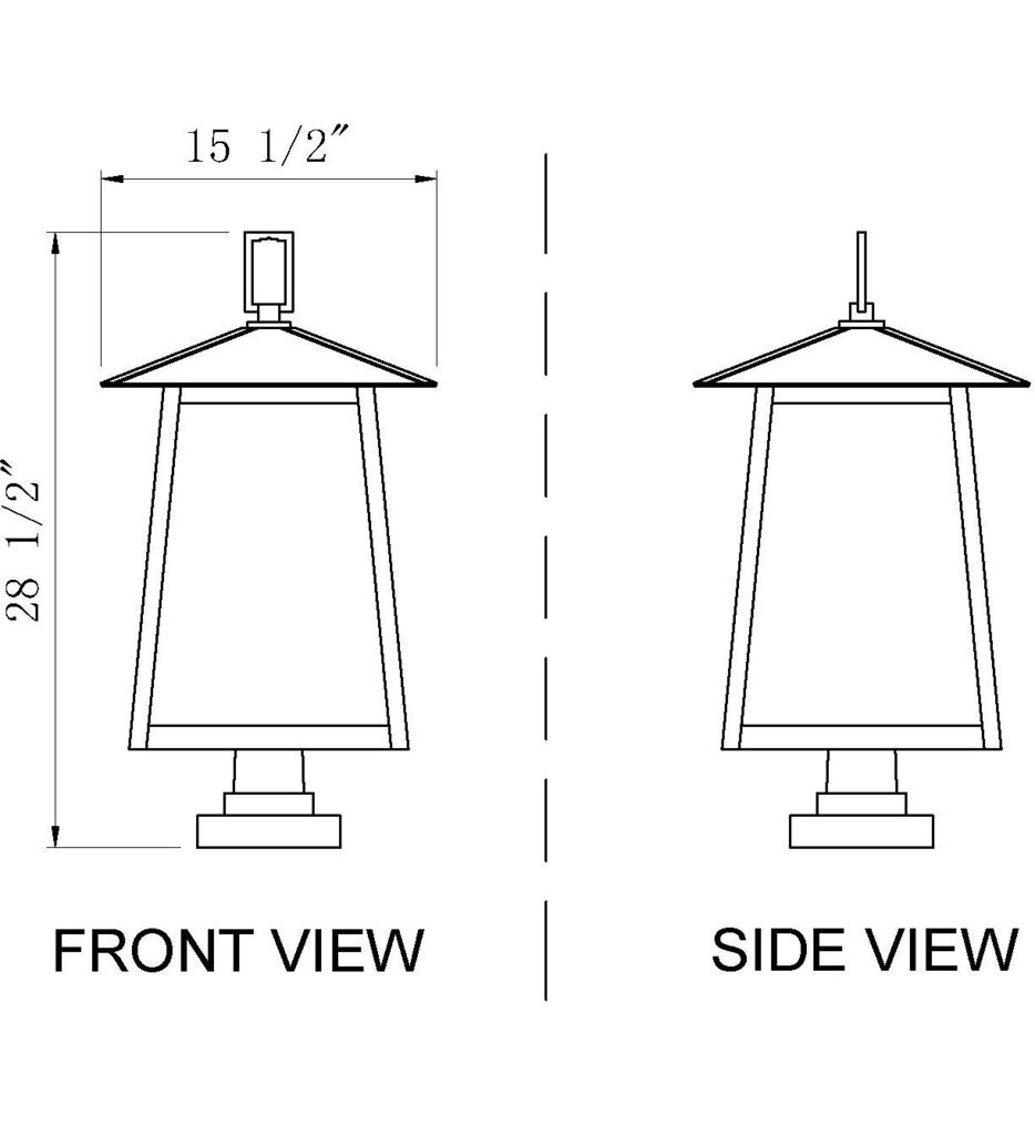 Rainer 28.5" Outdoor Pier Mount